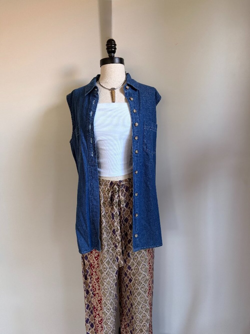 Vintage 90s Silk Wide Leg Lounge Pants Casual Corner